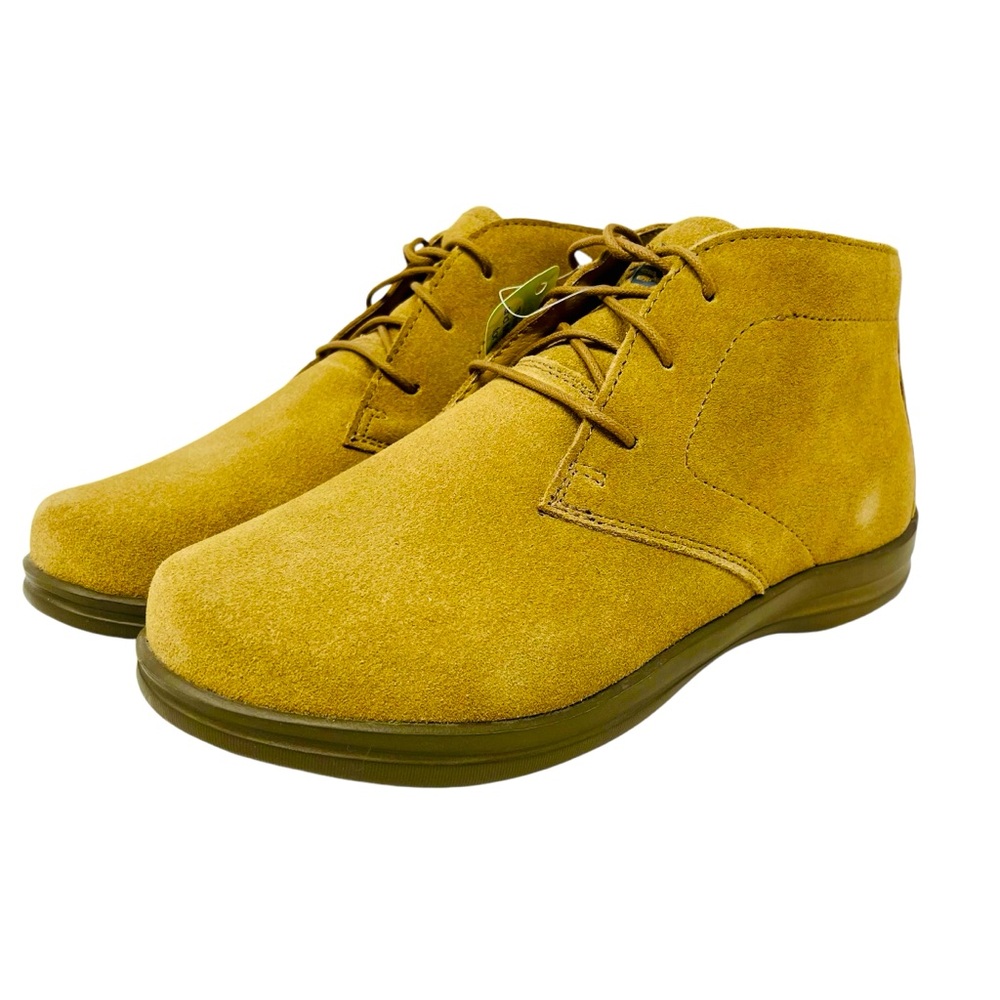 APEX Tan Suede Paige Chukka Boots 8 Diabetic Lace Up Anti Slip Comfort Support